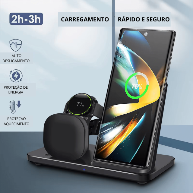 Carregador Smart Hub 3 em 1 (Compatível com Samsung)