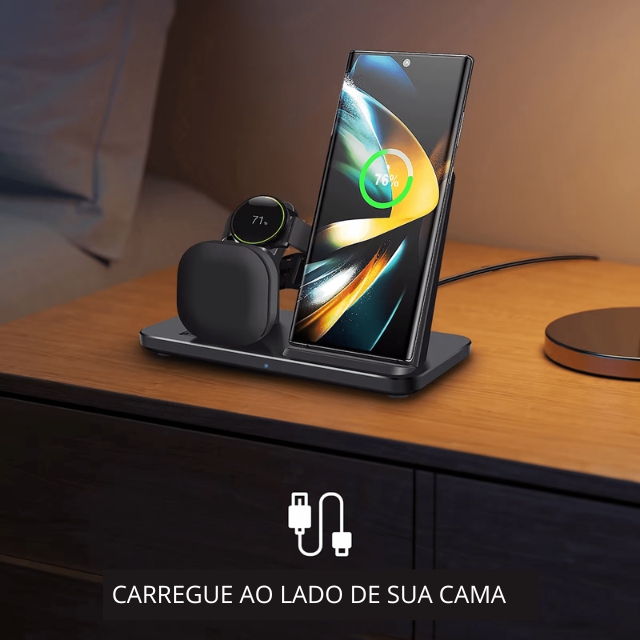 Carregador Smart Hub 3 em 1 (Compatível com Samsung)