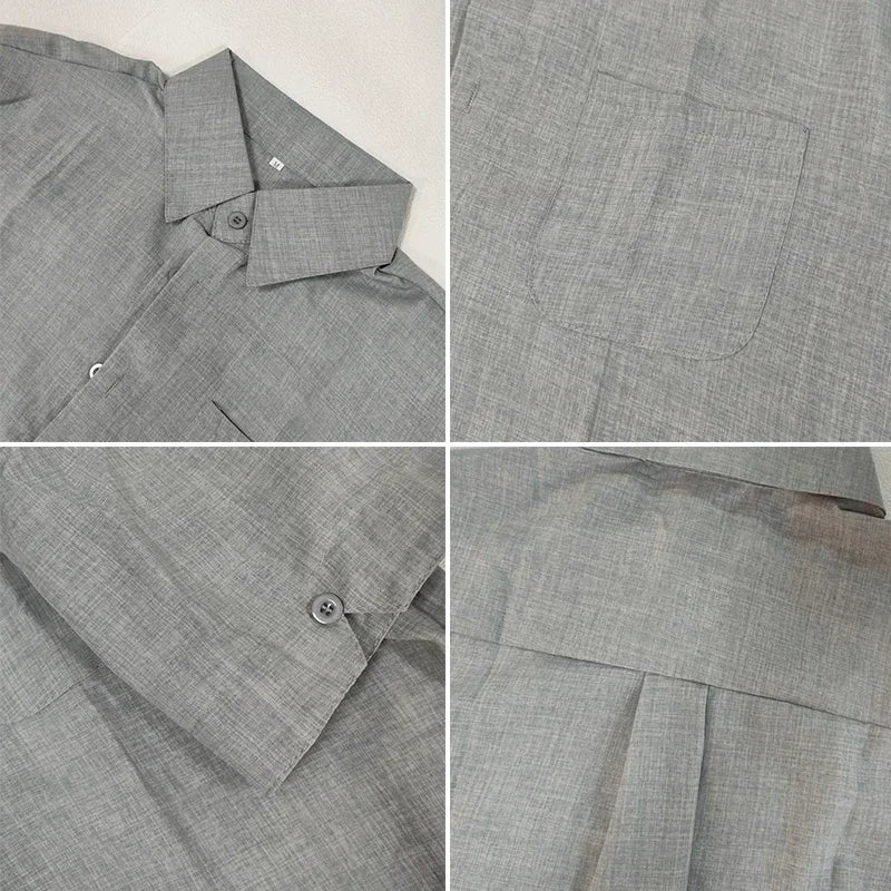 Camisa Manga Curta Casual Algodão e Linho